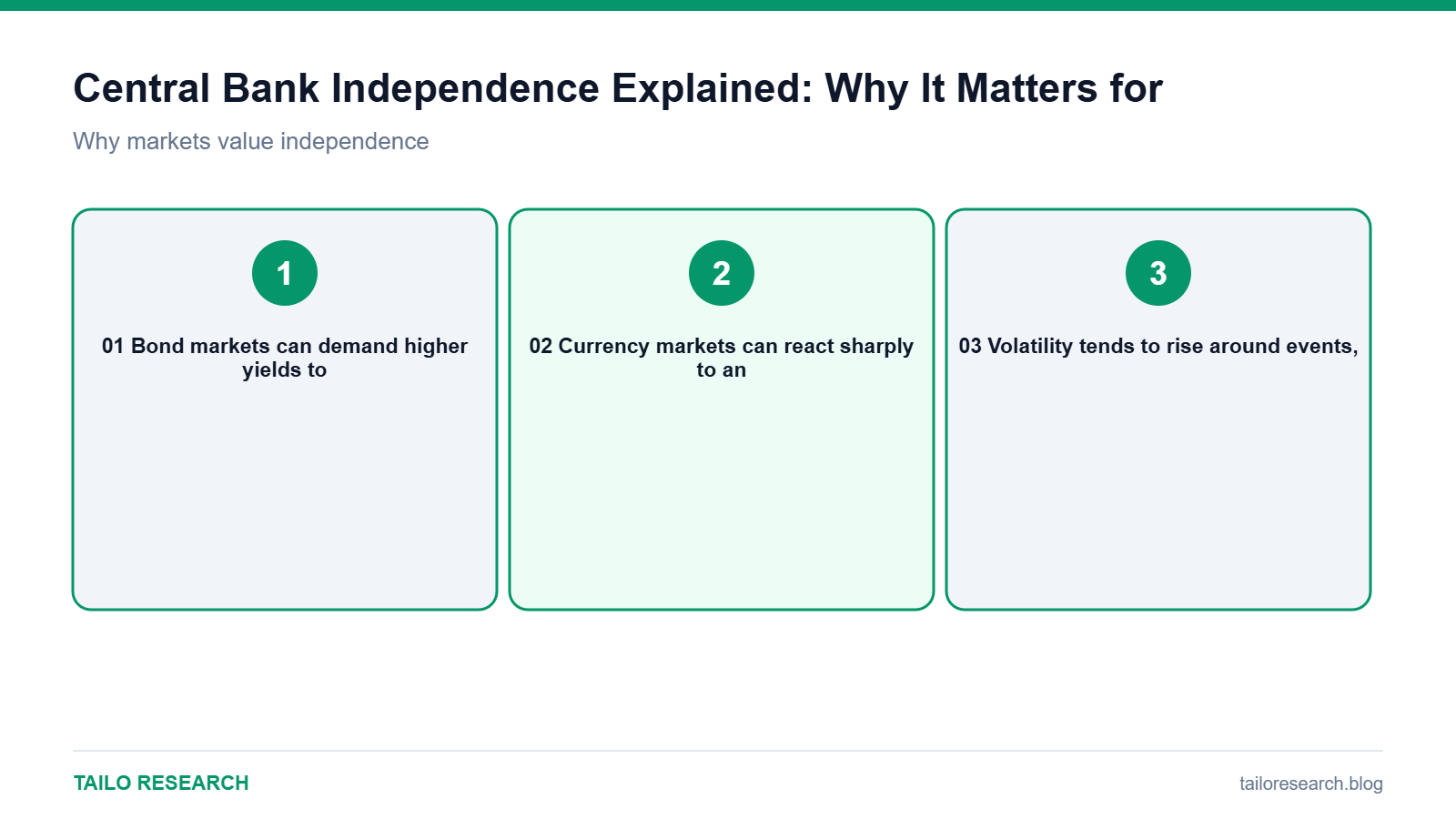 Summary diagram: Why markets value independence