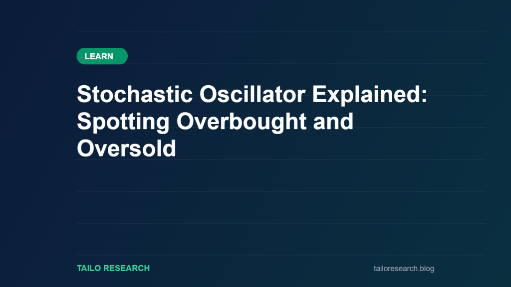 Stochastic Oscillator Explained: Spotting Overbought and Oversold