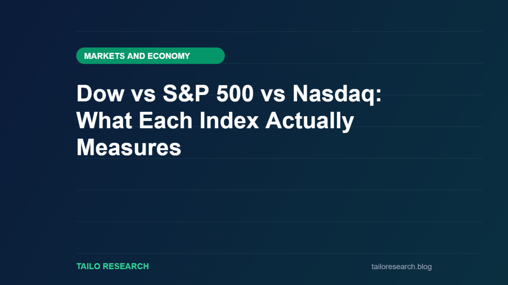 Dow vs S&P 500 vs Nasdaq: What Each Index Actually Measures